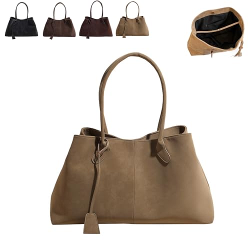 Generisch Suede Tote Bags for Women Retro Purse Large Capacity Hobo Tote Handbag Large Capacity Work Bag Travel Work Tote Handbag (1PCS/D) von Generisch