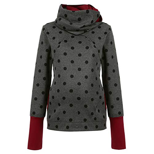 Generisch Sweatershirt-Top Kapuzenpulli Schwangere Stillen Frauen Pulli Mutterschafts-Mutterschafts-Bluse Pullover Damen Umstandsmode (Dark Gray, XL) von Generisch