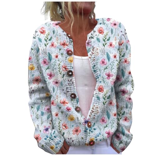 Generisch Sweatjacke Damen Hoodie Kapuzenjacke Lang Sweatshirt Kapuzenpullover Mit Kapuze Elegant Langarm Reißverschluss Mantel Oversize Pullover Sport Style Zipper (Light Blue, L) von Generisch