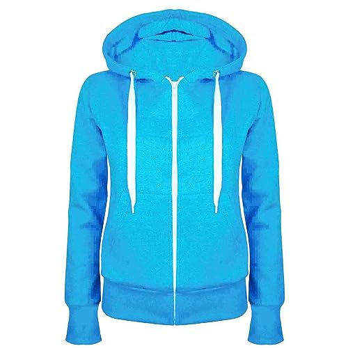 Generisch Sweatjacke Damen Hoodie Sweatshirt mit Kapuze Übergangsjacke Sportjacke Trainingsjacke Sweatshirtjacke Kapuzenjacke Kapuzenpullover mit Reißverschluss Pullover Mantel Oberteile Leicht von Generisch
