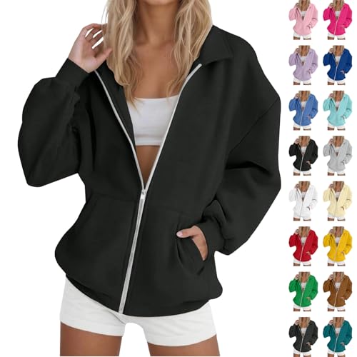 Generisch Sweatjacke Damen Lang, Strickpullover Damen, Sweatjacke Ohne Kapuze Oversize Hoodie Sweatshirtjacke Zipper Jacke Herbst Winter Übergangsjacke Kapuzenjacke Sweatshirt Kapuzenpullover Generisch Sweatjacke Damen Lang, Strickpullover Damen, Sweatjacke Ohne Kapuze Oversize Hoodie Sweatshirtjacke Zipper Jacke Herbst Winter Übergangsjacke Kapuzenjacke Sweatshirt Kapuzenpullover von Generisch