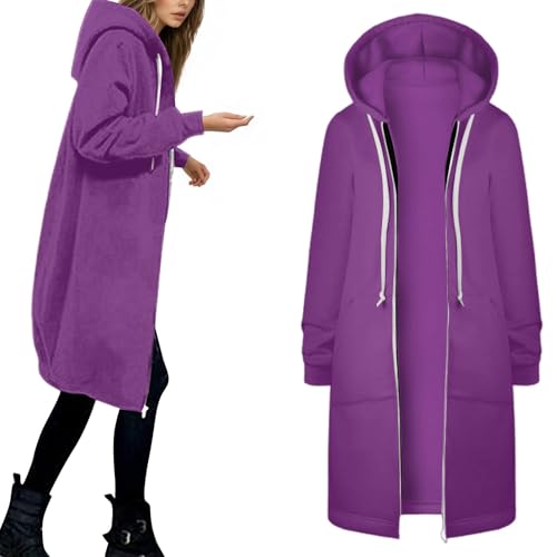 Generisch Sweatjacke Damen Lang Hoodies Größe S-5XL Kapuzenjacke mit Reißverschluss Kapuzenpullover Sweatshirt Kapuzenmantel Elegante Langarm Mantel Outwear Jacke Generisch Sweatjacke Damen Lang Hoodies Größe S-5XL Kapuzenjacke mit Reißverschluss Kapuzenpullover Sweatshirt Kapuzenmantel Elegante Langarm Mantel Outwear Jacke von Generisch