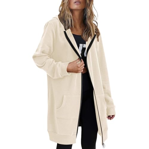 Generisch Sweatjacke Damen Mit Kapuze Lang Kapuzenpullover Zip Hoodie Jacke Herbst Winter übergangsjacke Oversize Sweatshirt Jacke Langarm Pullover Warm Fleecejacke Kapuzenjacke Reißverschluss Mantel Generisch Sweatjacke Damen Mit Kapuze Lang Kapuzenpullover Zip Hoodie Jacke Herbst Winter übergangsjacke Oversize Sweatshirt Jacke Langarm Pullover Warm Fleecejacke Kapuzenjacke Reißverschluss Mantel von Generisch