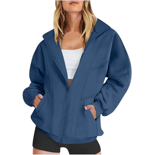 Generisch Sweatjacke Damen Strickjacke Übergangsjacke Jacke Pullover Sweatshirt mit Tasche Freizeit Einfarbig Winterjacke Baumwolle Oberteile Reißverschluss Mantel Sale Damen Dunkelblau XXL Generisch Sweatjacke Damen Strickjacke Übergangsjacke Jacke Pullover Sweatshirt mit Tasche Freizeit Einfarbig Winterjacke Baumwolle Oberteile Reißverschluss Mantel Sale Damen Dunkelblau XXL von Generisch