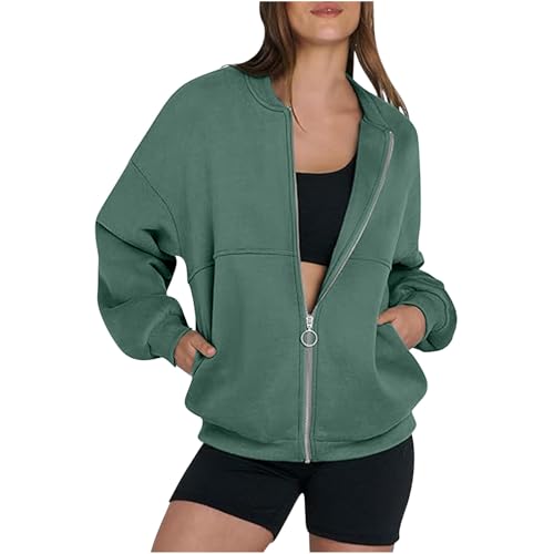 Generisch Sweatjacke Damen Strickjacke Übergangsjacke Jacke Pullover Sweatshirt mit Tasche Freizeit Einfarbig Winterjacke Baumwolle Oberteile Reißverschluss Mantel Outlet Angebote Grün M Generisch Sweatjacke Damen Strickjacke Übergangsjacke Jacke Pullover Sweatshirt mit Tasche Freizeit Einfarbig Winterjacke Baumwolle Oberteile Reißverschluss Mantel Outlet Angebote Grün M von Generisch