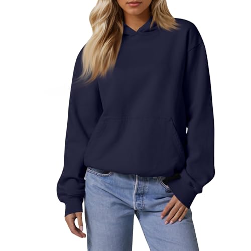 Generisch Kapuzenpullover Damen Pullover Herbst Sweatshirt Damen Oversized mit Kapuze Hoodie Teenager Mädchen Sweatpullover Y2k Hoodie Kapuzenshirt Pullover Langarm Sweatjacke S-XXL von Generisch