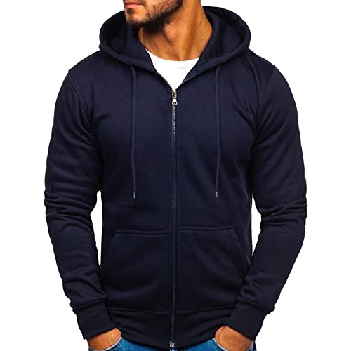 Generisch Sweatjacke Herren Mit Kapuze Pullover Dünn Leicht Outdoor Baumwolle Sommer Kapuzenjacke Kapuzenpullover Reißverschluss Zip Hoodie Jacke Kaputzensweatjacke Trainingsjacke von Generisch