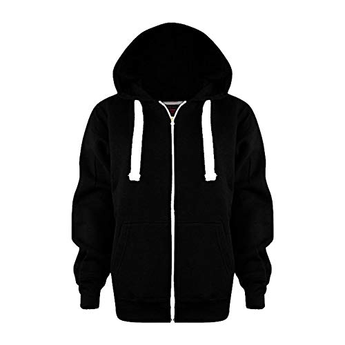Generisch Sweatjacke Jungen Fleecejacke Kinder Hoodie Jungen Kapuzenjacke Einfarbig Sportlich Sweatshirt Mit Reißverschluss Teenager Kapuzenjacke Kordelzug Langarm Pullover Hoody von Generisch