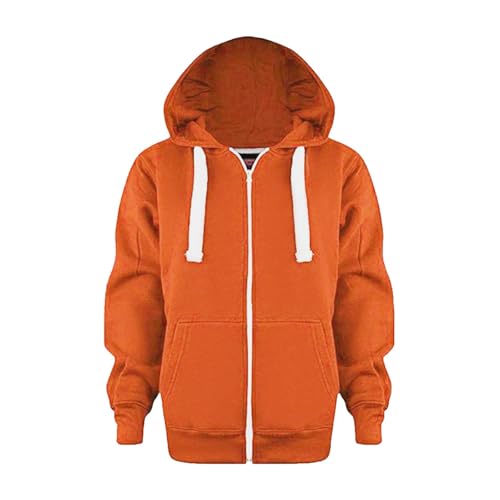 Generisch Sweatjacke Jungen Kinder Zip Up Hoodie Einfarbig Sportlich Hoodie Jacke mit Reißverschluss und Kordelzug Langarm Kapuzenjacke Kapuzenpullover Sportlich Sweatshirt mit Kapuze 3-12 Jahre von Generisch