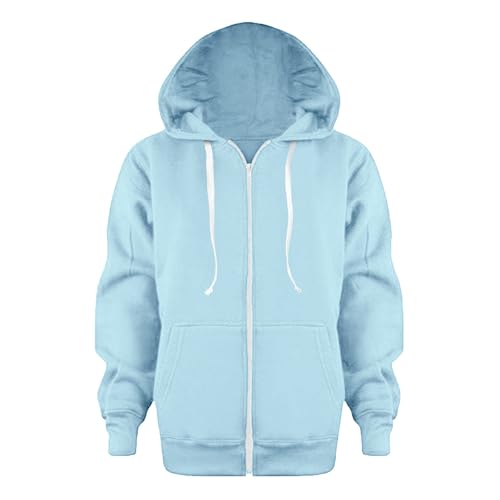 Generisch Sweatjacke Jungen Kinder Zip Up Hoodie Einfarbig Sportlich Hoodie Jacke mit Reißverschluss und Kordelzug Langarm Kapuzenjacke Kapuzenpullover Sportlich Sweatshirt mit Kapuze 3-12 Jahre von Generisch