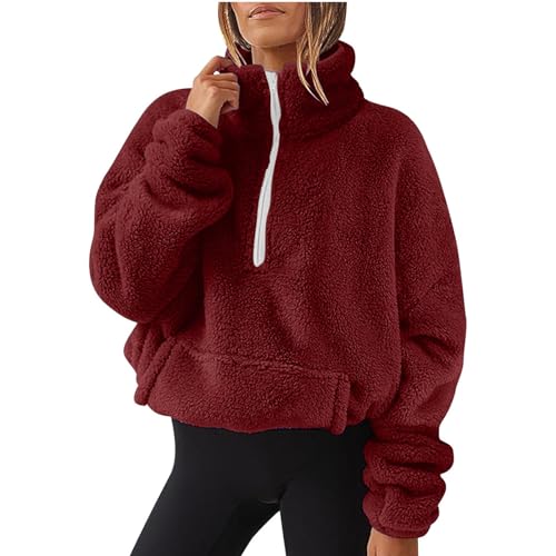 Generisch Sweatshirt Damen Pullover Oversized Langarmshirt Rundhals Basic Loose Tops Ohne Kapuze Teenager Pullover Weiß Cropped Pullover Damen Strick Schwarze Oberteile Damen von Generisch