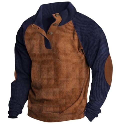 Generisch Sweatshirt Herren, Outdoor Pullover Classic Sweater Herbstliche Winter Casual Pulli Langarm Tops Für Pullover Sweatshirt (XXL, Navy) von Generisch