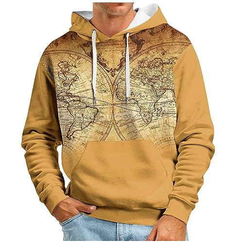 Generisch Sweatshirt Herren Streetwear Hoodie Herren Mit Taschen Herren Sweatshirt Langarm Oversize Sweatshirt Sport Sweatshirt Herren Mit Kapuze Outdoor Pullover Herren Damen Aufdruck Männer Hoodie von Generisch