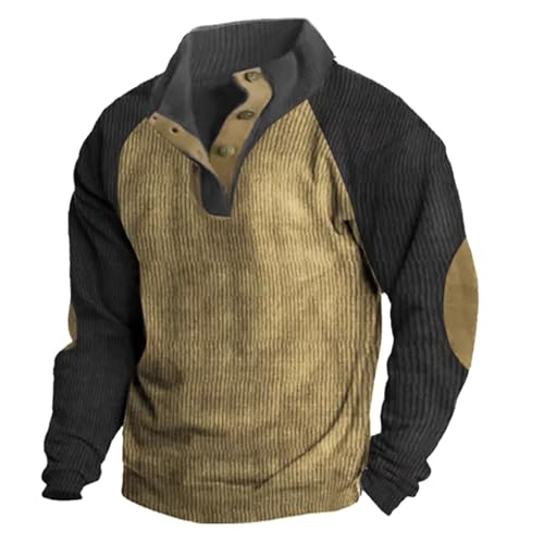 Generisch Sweatshirt Herren Warme Sweater Langarm V Ausschnitt Wanderpullover Sportshirt Casual Pullover Herrenpullover Langarm von Generisch