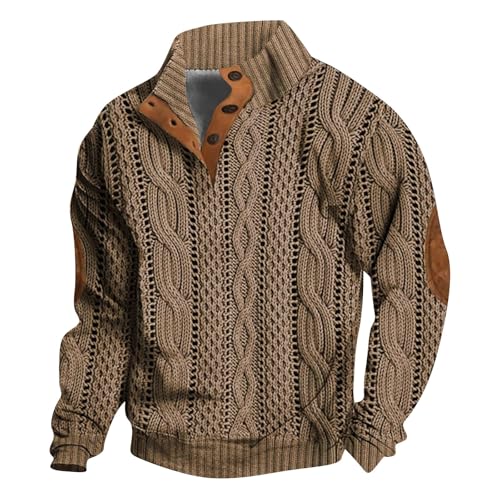 Generisch Sweatshirt Herren ohne Kapuze Pullover 3D Drucken Casual Langarm Cord Poloshirt Stehkragen Button Classic Sweater Herbst Winter Casual Pulli Langarm Funktionsshirt Winterpullover Streetwear Generisch Sweatshirt Herren ohne Kapuze Pullover 3D Drucken Casual Langarm Cord Poloshirt Stehkragen Button Classic Sweater Herbst Winter Casual Pulli Langarm Funktionsshirt Winterpullover Streetwear von Generisch