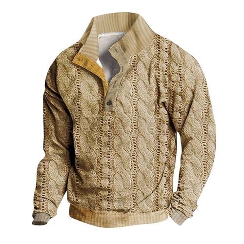 Generisch Sweatshirt Herren ohne Kapuze Pullover 3D Drucken Casual Langarm Cord Poloshirt Stehkragen Button Classic Sweater Herbst Winter Casual Pulli Langarm Funktionsshirt Winterpullover Streetwear Generisch Sweatshirt Herren ohne Kapuze Pullover 3D Drucken Casual Langarm Cord Poloshirt Stehkragen Button Classic Sweater Herbst Winter Casual Pulli Langarm Funktionsshirt Winterpullover Streetwear von Generisch