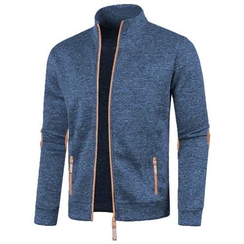 Generisch Sweatshirt Jacke Herren mit Kapuze Hoodie Reißverschluss Fleece Sportjacke Casual Sweatjacke Langarm Einfarbig Kapuzenjacke Slim Fit Zipper Hoodies Freizeitjacke für Männer Winter von Generisch