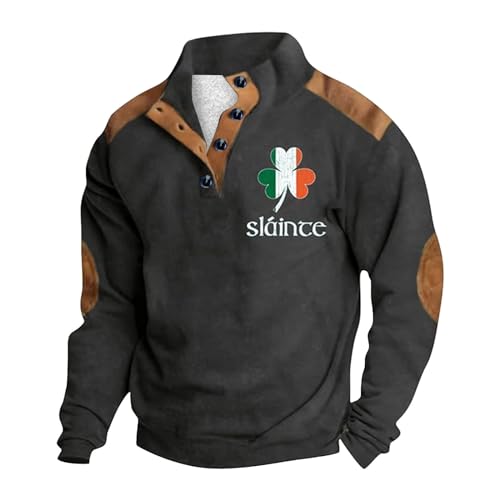 Generisch Sweatshirts Herren St. Patrick's Day Pullover mit Viertelknöpfen Irland Festliche Kostüm Frühling und Herbst Bequeme Freizeitpullover Slim Fit Basic Herrenpullover Generisch Sweatshirts Herren St. Patrick's Day Pullover mit Viertelknöpfen Irland Festliche Kostüm Frühling und Herbst Bequeme Freizeitpullover Slim Fit Basic Herrenpullover von Generisch