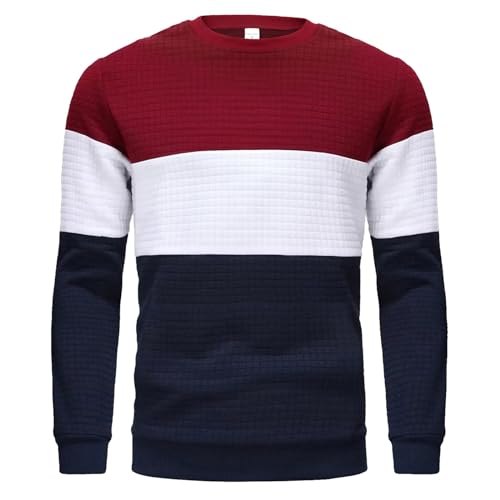 Generisch Sweatshirts für Herren,Herren Strickpullover Stehkragen Langarm Sweaters Basic Männer Pullover Herren Strickjacke Pullover Lang von Generisch