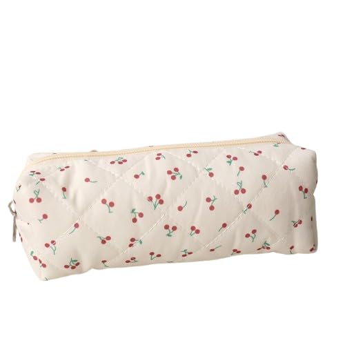 Generisch Sweet Bow Pencil Case, tragbare Girly Floral Cherry Kosmetik Tasche, Aufbewahrung von Schreibwaren für Studenten von Generisch