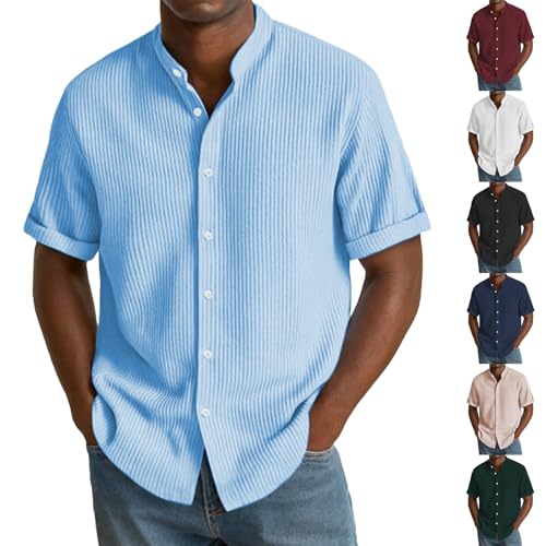 Generisch T-Shirts Für Herren Leinenhemd Herren Hemd Musselin Leinen Hemden Kurzarm Leicht Henley Shirt Button-Down Freizeithemd Bequem Atmungsaktiv Kurzarmhemd Strandhemd Urlaub Basic Oberteile Generisch T-Shirts Für Herren Leinenhemd Herren Hemd Musselin Leinen Hemden Kurzarm Leicht Henley Shirt Button-Down Freizeithemd Bequem Atmungsaktiv Kurzarmhemd Strandhemd Urlaub Basic Oberteile von Generisch