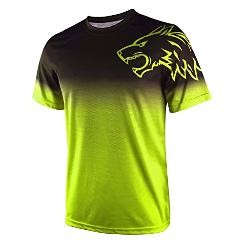 Generisch T Shirts Männer, Herren Kurzarm Freizeithemd Casual Rundhals Leicht T-Shirt Druck Sportshirt Bodybuilding Weiß Kostüm Shirts T Lang Weißes Tshirt Marken T (L, Green) von Generisch