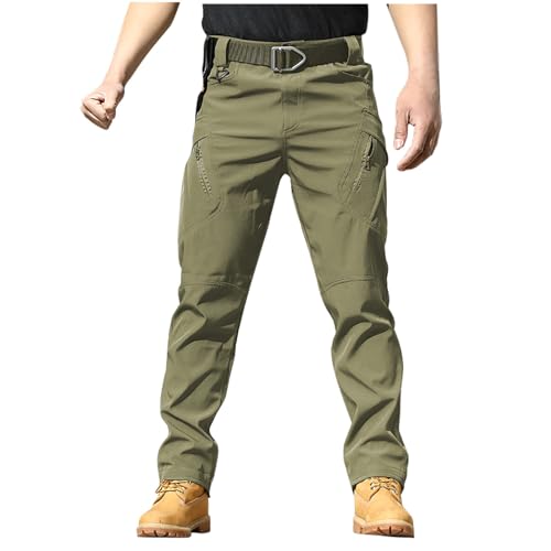 Generisch Taktische Hose Herren Baumwolle Cargohose Militär Tactical Hose Sommer Cargo Jeans Outdoor Arbeitshosen Männer Leichte Wanderhose Atmungsaktiv Große Größen Outdoorhose Armee Grün S von Generisch