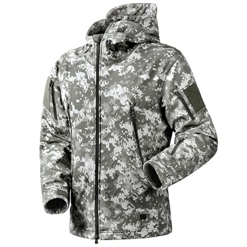 Generisch Tarnjacke Taktische Military Camouflage Militär Tactical Field Army Armee Militärjacke Herren Thermo Wander Winter Sport Angeljacke Herren XXL von Generisch