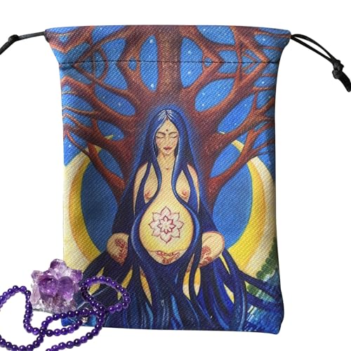 Generisch Tarot Taschen Und Beutel - Runenbeutel,Schmuckbehälter Wahrsage Zubehör Für Anfänger Kinder Zuhause Divination von Generisch