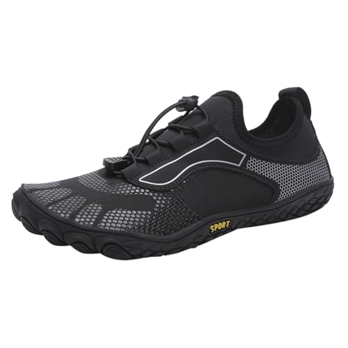 Generisch Tauch-Schwimmschuhe für Herren Damen Schnittfeste rutschfeste Watschuhe atmungsaktive Strandschuhe Aquaschuhe Surfschuhe Badeschuhe Wasserschuhe (Black Gr.48) von Generisch