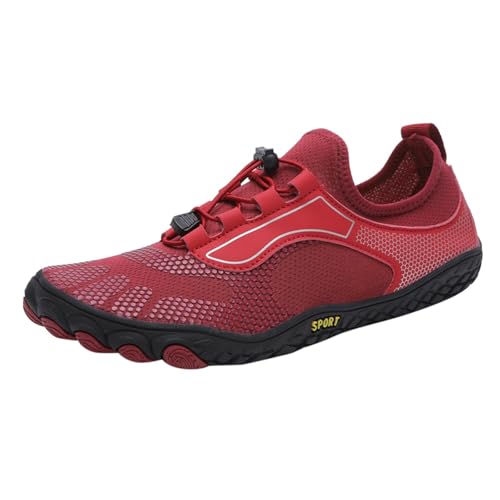 Generisch Tauch-Schwimmschuhe für Herren Damen Schnittfeste rutschfeste Watschuhe atmungsaktive Strandschuhe Aquaschuhe Surfschuhe Badeschuhe Wasserschuhe (Red Gr.41) von Generisch