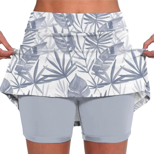 Generisch Tennisrock Damen mit Unterhose Tennis Faltenrock Kurz Hosenrock Golf Sport Workout Running Rock Sommerrock Minirock Tenniskleid Damen von Generisch