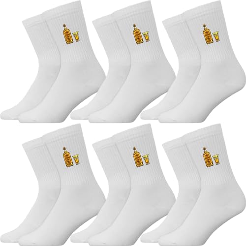 Generisch Tequila Flasche - Atmungsaktive Sportsocken Tennissocken Crew Socks Baumwolle Socken von Generisch