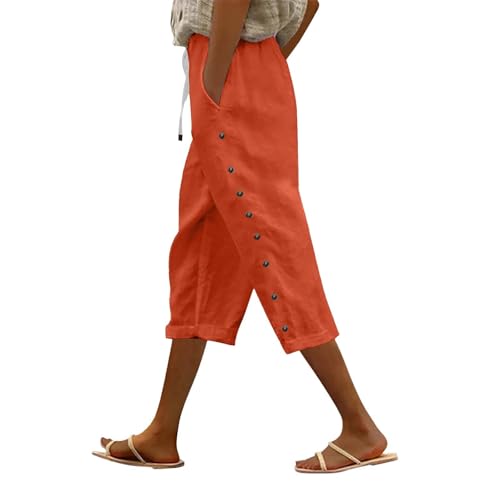 Generisch The Deal 3/4 Hosen Damen Sommer Leinenhose Bequeme Hose Casual Lockere Sommerhose Leicht Und Luftig Leinen Freizeithose Strandhose Mit Taschen Warehouse Deal Generisch The Deal 3/4 Hosen Damen Sommer Leinenhose Bequeme Hose Casual Lockere Sommerhose Leicht Und Luftig Leinen Freizeithose Strandhose Mit Taschen Warehouse Deal von Generisch