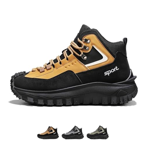 The First Young Shoes Men, Thefirstyoung Steeltoe Boots Safety Work Orthopedic Hiking Boots, Breathable and Durable (Khaki,37) von Generisch