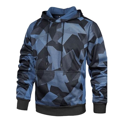 Generisch The Holiday Kapuzenpullover für Herren Dünne Camouflage Hoodie Casual Pullover mit Kapuze Autumn Long Sleeve Sweatshirt Einfarbig Hoody Oberteile Outdoor Männer Sweatjacke Kapuzenpulli mit von Generisch
