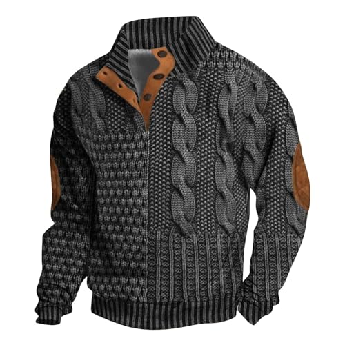 Generisch Thermo Pullover Herren Winter Sweatshirt | Langarm Knopfleiste Arbeitspullover Mit Druck Tops | Bequemes Und Warmes Stehkragen Langarmshirt | Herren Locker Sportshirt Oberteile Sweater Generisch Thermo Pullover Herren Winter Sweatshirt | Langarm Knopfleiste Arbeitspullover Mit Druck Tops | Bequemes Und Warmes Stehkragen Langarmshirt | Herren Locker Sportshirt Oberteile Sweater von Generisch