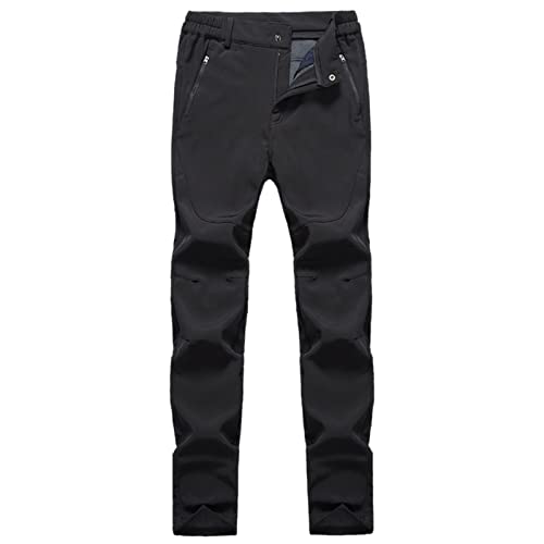 Generisch Thermo Wanderhose Damen Weites Bein | Winterhose Damen Warm Mit Taschen | Trekkinghose Wasserdicht Schneehose Winter Funktionshose Zip Off Outdoorhose Lang Arbeitshosen Waterproof Wathose von Generisch
