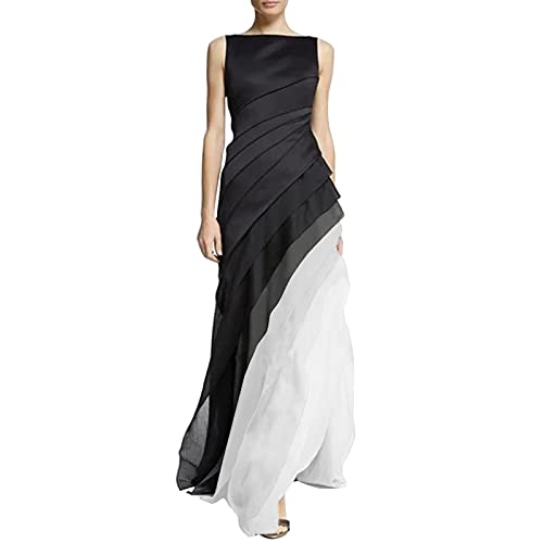Generisch Top Deals des Tages Freizeitkleid Damen Sommer Frauen Elegantes Partykleid Ärmelloses Pile Up Chiffon Abend Langes Kleid Formelle Mode Lange Kleider Kleid Umstandsmode Must Haves von Generisch