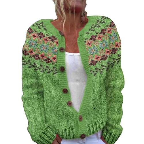 Generisch Tops Damen blau elegant Winter Baumwolle Strickpulli Oversize Langarm von Generisch