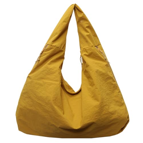 Generisch Tote Bag, Shoulder Bag, Lightweight Large Capacity Solid Color Nylon Underarm Purse, Draped Textured Design for Travel Daily Commute School Shopping Use, 19.69x8.27x11.42 Inches von Generisch