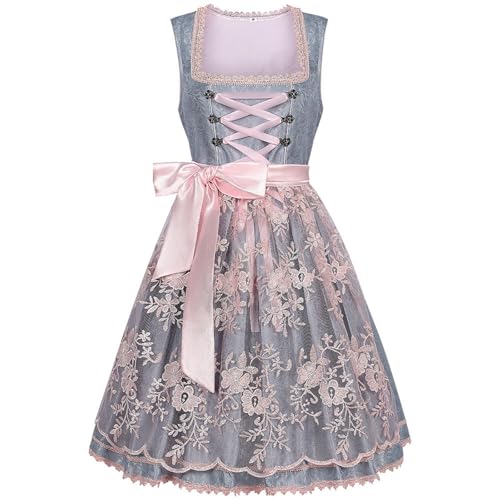 Generisch Trachtenkleid lang dirndlkleid Damen Trachtenweste Damen Oktoberfest zubehör apart Kleid Dirndl gr. 58 von Generisch