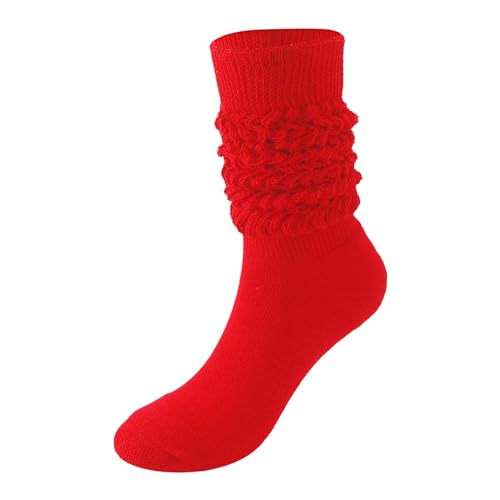 Generisch Trachtensocken Damen weiß sportsocken Atmungsaktiv Soft Trachtenstrümpfe Lange Kleidsocken für Oktoberfest Karneval Sportsocken Elegant Einfarbig Bequem Sommer Scrunch Socken von Generisch