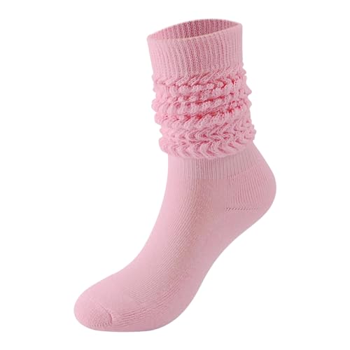 Generisch Trachtensocken Damen weiß sportsocken Atmungsaktiv Soft Trachtenstrümpfe Lange Kleidsocken für Oktoberfest Karneval Sportsocken Elegant Einfarbig Bequem Sommer Scrunch Socken von Generisch