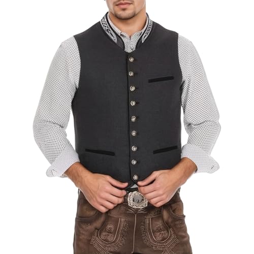 Generisch Trachtenweste Herren Loden Trachten Gilet ärmellos Trachtengilet Vintage Lodengilet Lodenweste für Oktoberfest Fest Musik Anlass Hochzeit, XS-3XL Generisch Trachtenweste Herren Loden Trachten Gilet ärmellos Trachtengilet Vintage Lodengilet Lodenweste für Oktoberfest Fest Musik Anlass Hochzeit, XS-3XL von Generisch