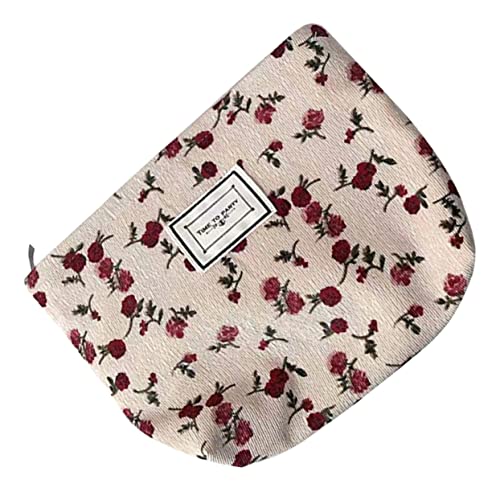 Generisch Tragbare Kulturtasche Mit Wasserdichtem Rosenmuster Make Up Organizer Für Damen Ideale Reise Kosmetiktasche Mit Praktischem Fächersystem Und Integriertem Kosmetikspiegel von Generisch