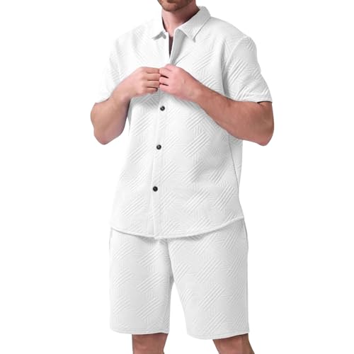 Generisch Trainingsanzug Herren 2 Teiliges Set T-Shirt und Shorts Sommer Sportanzug Jogginganzug Freizeitanzug Sommer Outfit von Generisch