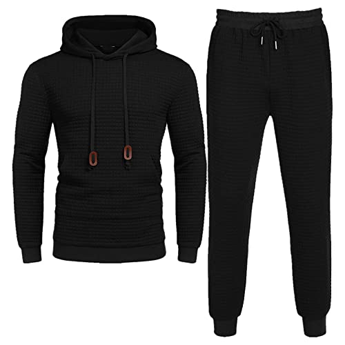 Generisch Trainingsanzug Herren Langarm Jogginganzug Herbst Winter Sportanzug Männer 2-Teilig Sweatshirt Hoodie Hose Anzug Sportanzug Freizeitanzug Sportbekleidung Tracksuit für Männer von Generisch