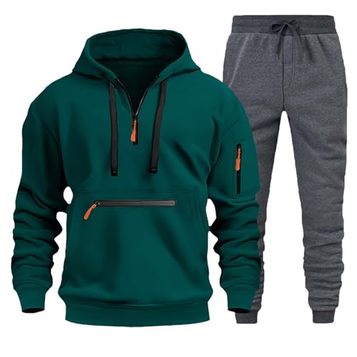 Generisch Trainingsanzug Orangener Trainingsanzug Sportanzug Laufkleidung Männer Winter Jogging Set Herren Herren Sportanzug Pullunder Herren Jogginganzug Baggy Freizeitanzug Fleece Herren Tracksuit von Generisch