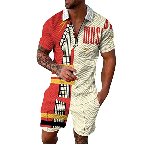 Generisch Trainingsanzug für Herren Sommer Sportanzug 2 Teiliges Bedruckter Outfit Set Kurzarm Casual Polo T-Shirts mit Revers + Kurze Hose Freizeitanzug Fashion Herren Herren Jogginganzug Set Generisch Trainingsanzug für Herren Sommer Sportanzug 2 Teiliges Bedruckter Outfit Set Kurzarm Casual Polo T-Shirts mit Revers + Kurze Hose Freizeitanzug Fashion Herren Herren Jogginganzug Set von Generisch
